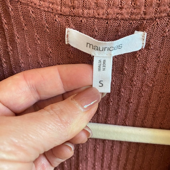 Maurices Ruffle Hem Open Front Cardigan - Picture 3 of 5